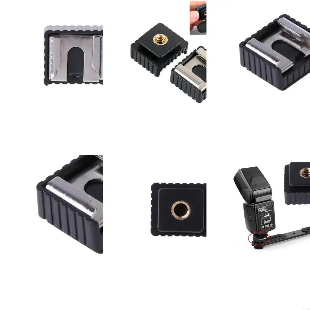 193A Hot Shoe Mount Adapter To 1/4" Screw for Head Thread For Studio Light Stand