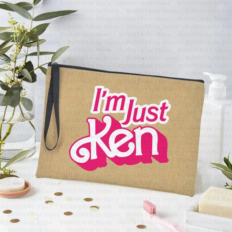 I am Kenough  Makeup Bags Women Travel Ladies Portable Cosmetic Case Beauty Bag Doll Baby Cosmetic Bag Purse toiletry