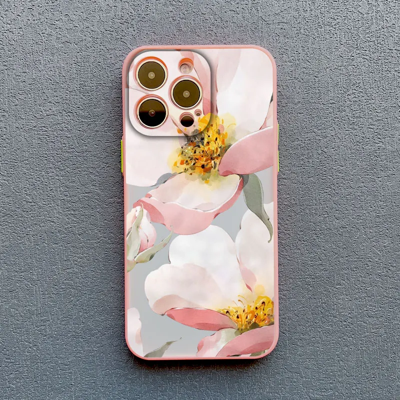 Vintage Blumen Handyhülle für iPhone 17 16 15 14 Pro Max 12 11 13 Pro Max Mini X XR XS 14 15 16 Plus Schmetterlings-Pflanzen-Rückseite – Detail 12