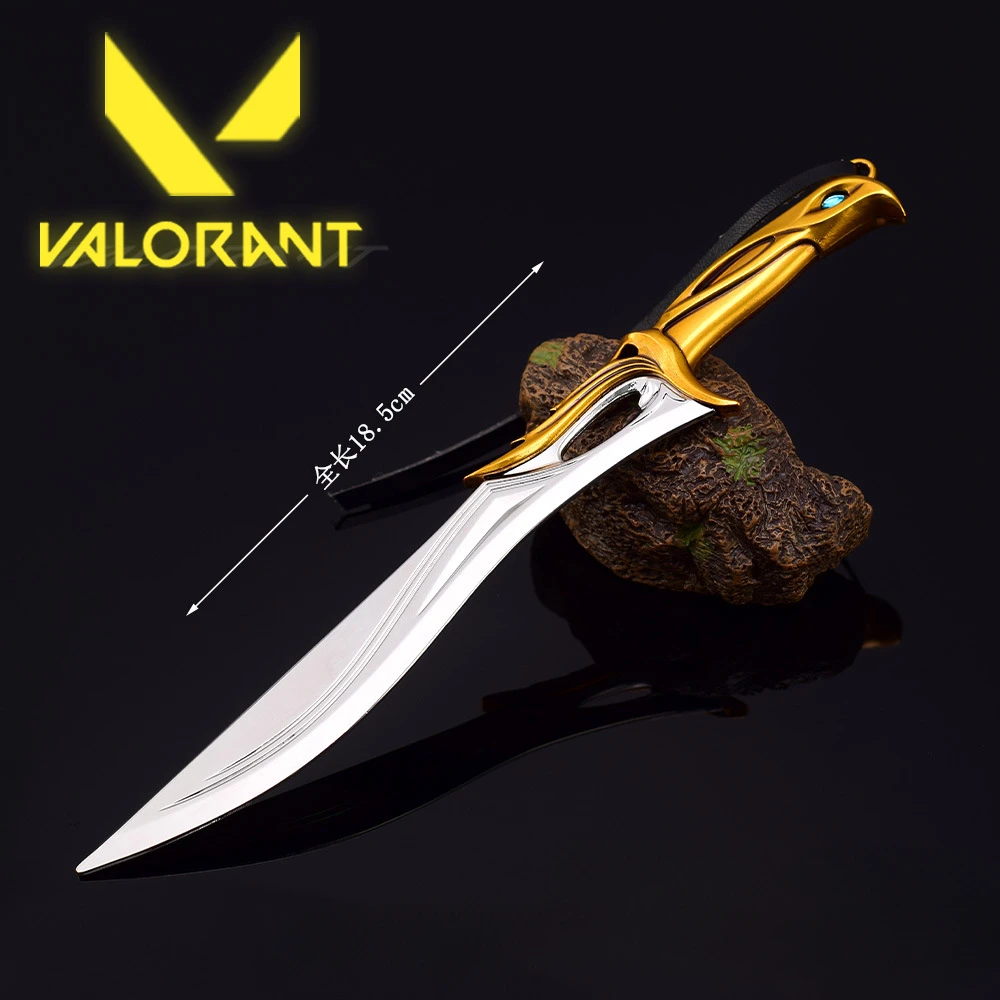 

Valorant Weapon Sovereign 18cm Melee Metal Sword Model Game Peripheral Uncut Blade Samurai Sword Ornaments Gifts Toys for Boys