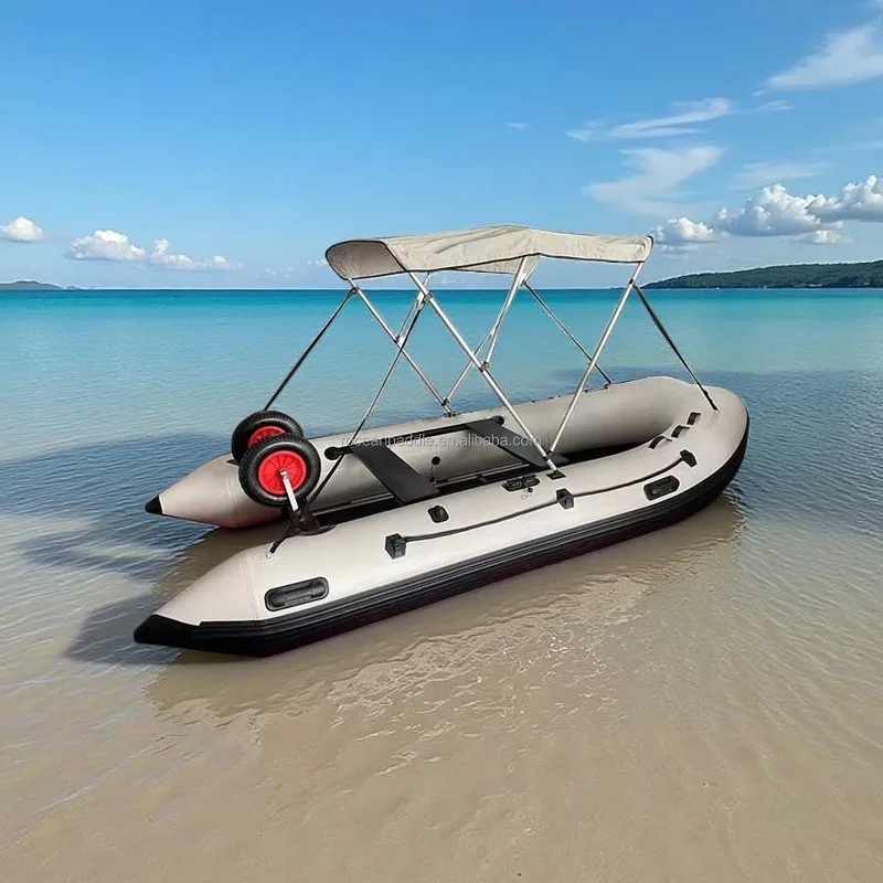 3.8m Boat Bimini Top Sunshade Shelter Inflatable Boat Pvc Dinghy Sunshine protection Fishing Boat Awning Tent