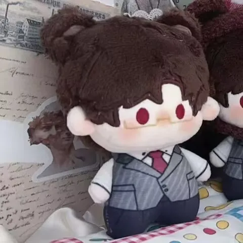 Muñeca oficial original de algodón "Light and Night Love", 10cm, "Lu Chen,Xiao Yi,Qi Sili,Xia Mingxing", cuerpo impreso con montura de gafas