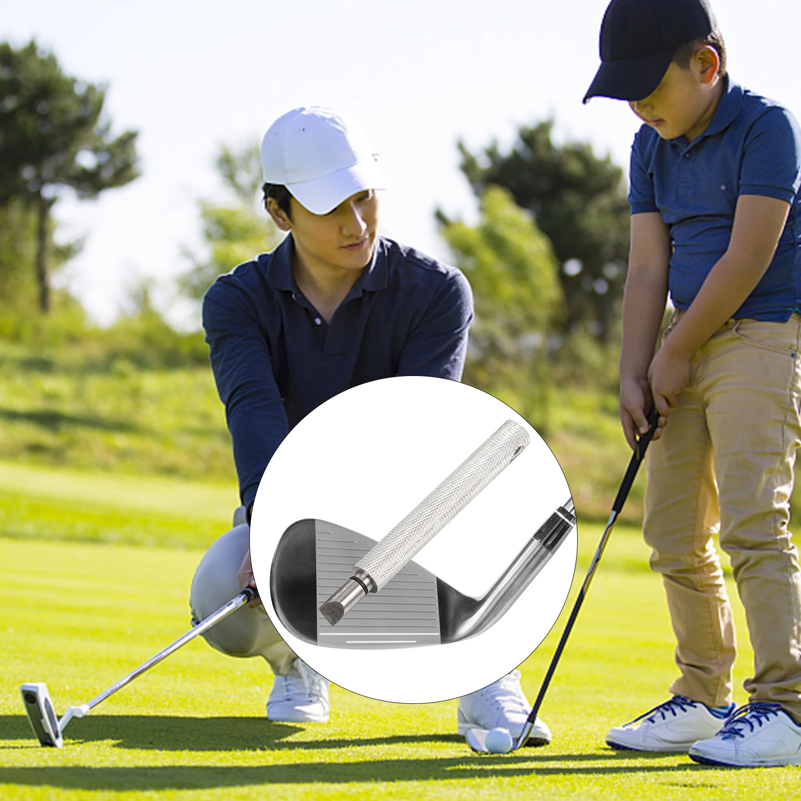 

Golf Club Cleaning Knife Silver V-groove Removal Tool Sharpening Clubs Efficient Portable Storage Golfs Accessories