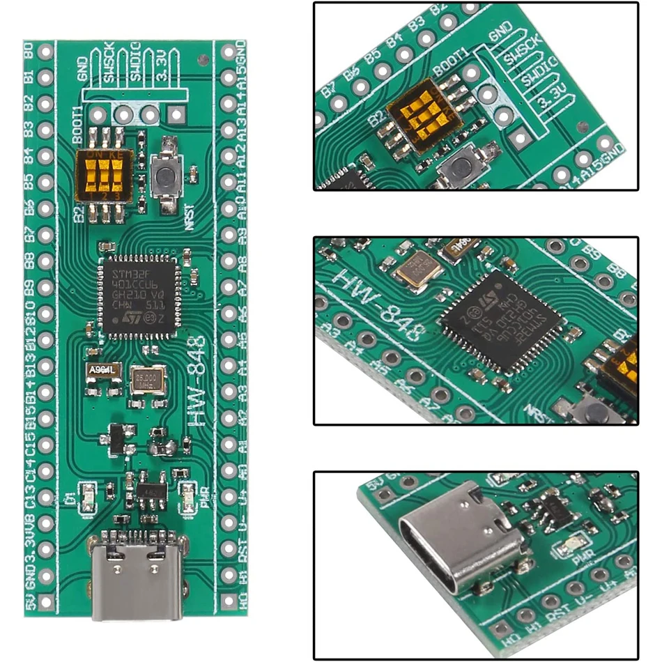 STM32F401 Development Board STM32F401CCU6 STM32F4 Learning Board for Arduino Plate Computer Office Electronic Accessories