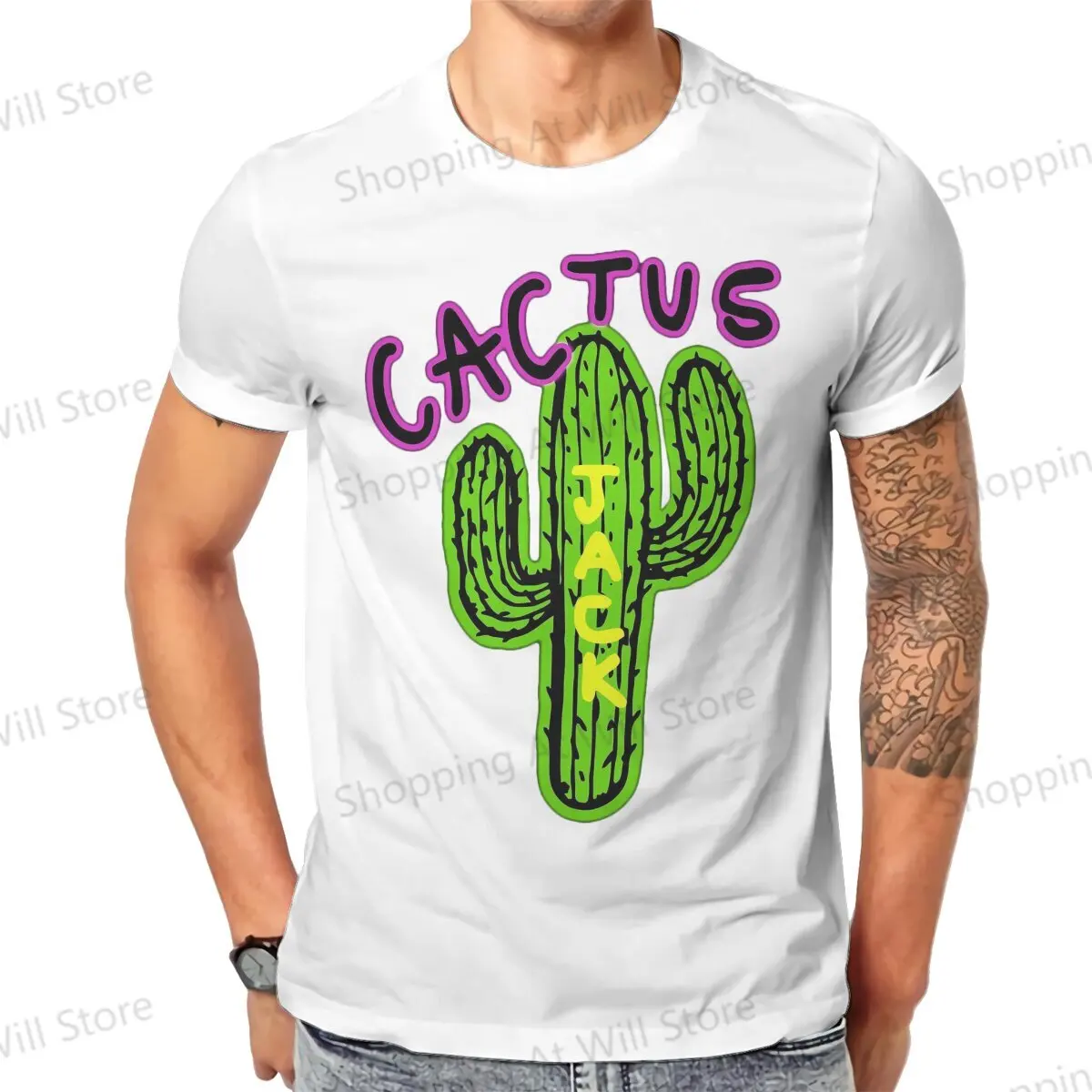 Tops 100% Cotton Leisure Sports  Travis Men's and women's T-shirts Cactus Jack Tshirt Top