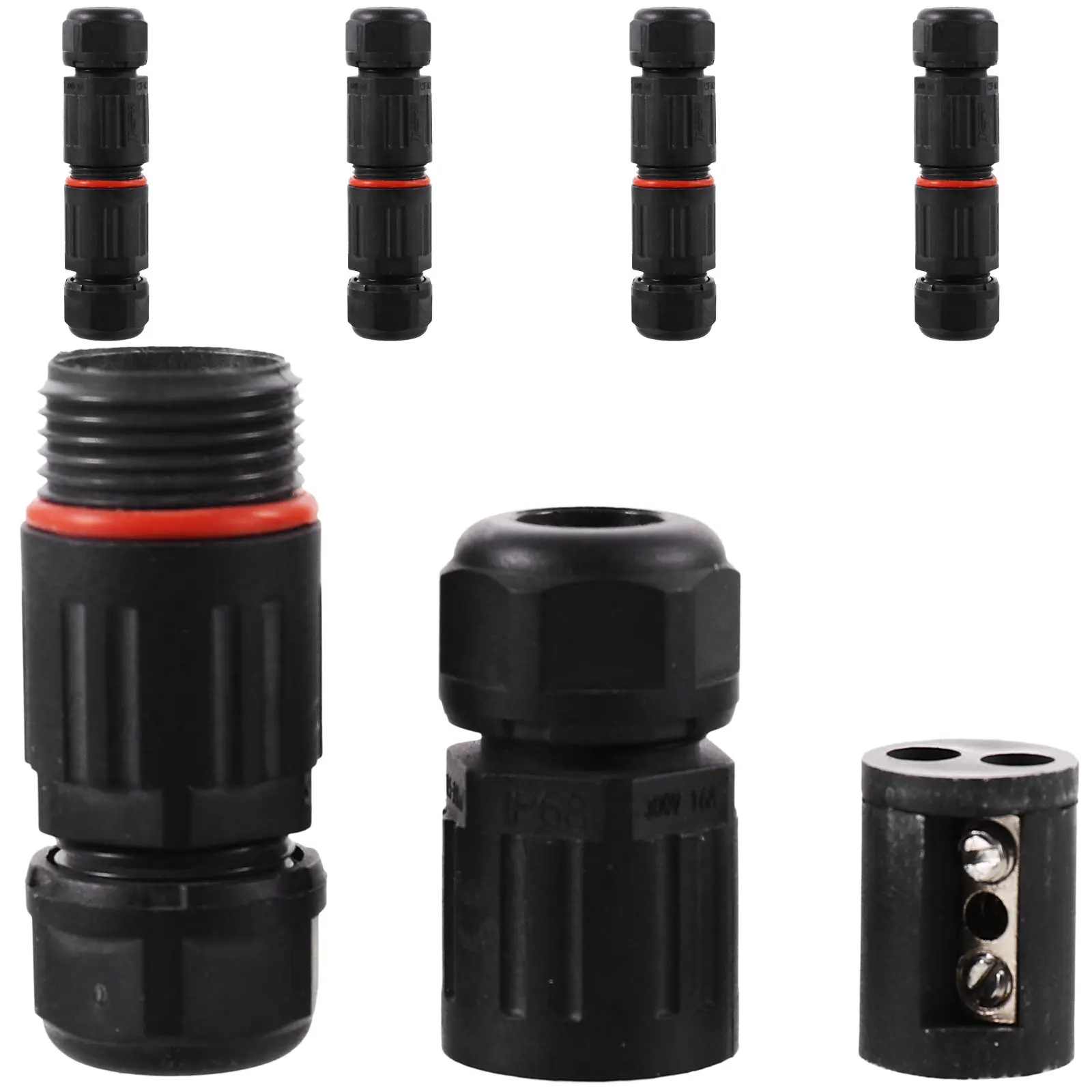 5Pcs Sturdy Cable Protector Outdoor Electrical Connectors with Peel Off Coating Quick Rotate Terminal for Wire Connector