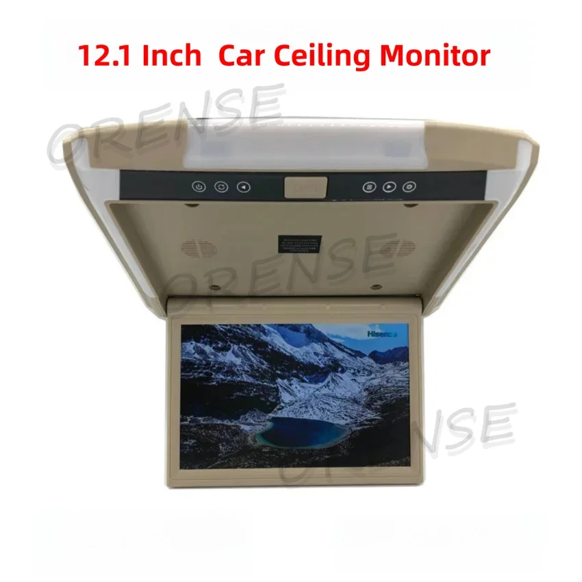 12.1 Inch 1080P TFT LCD Car Flip Down Monitor Roof Mount MP5 Player Pantalla Para Carro Car Ceiling Monitor Car Accessories ﻿