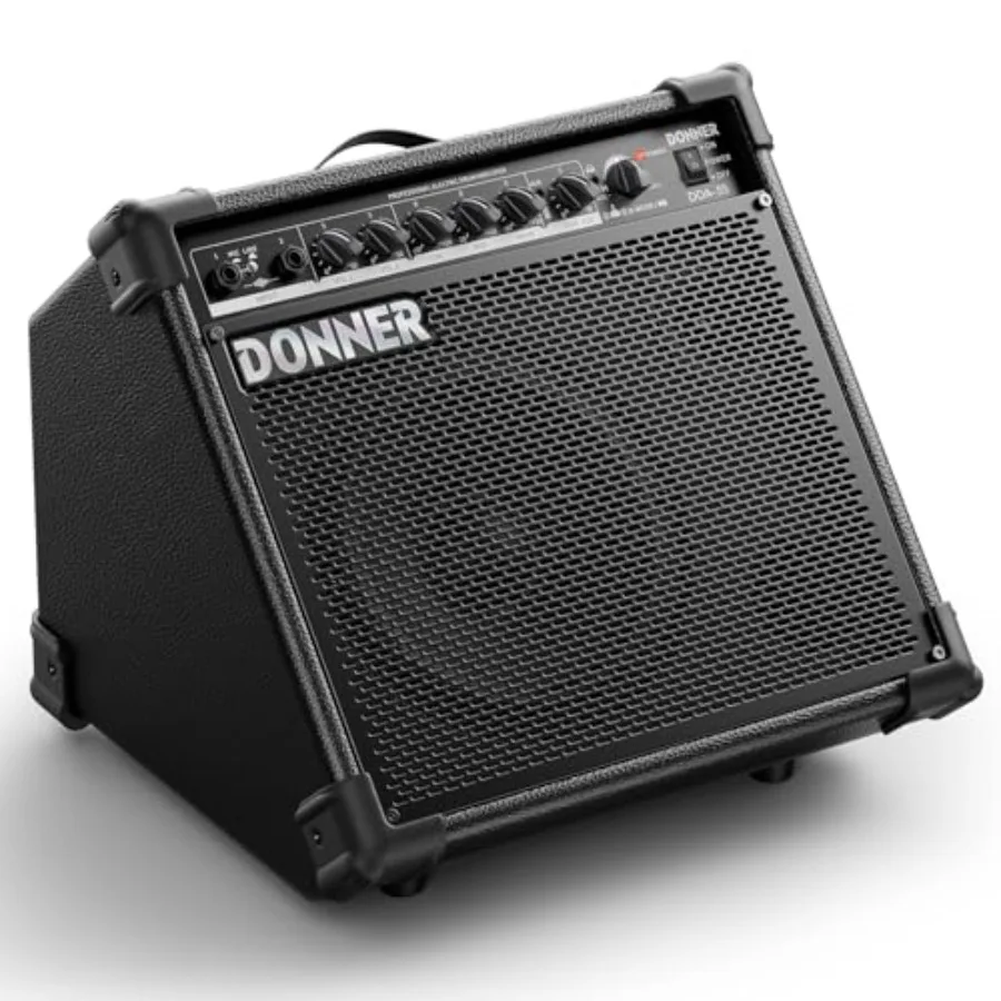 35-Watt Electronic Drum Amplifier DA-35 2x8 Speakers 2-Channel 3-Band EQ DI Out Wireless Audio Black Compatible with Electronic