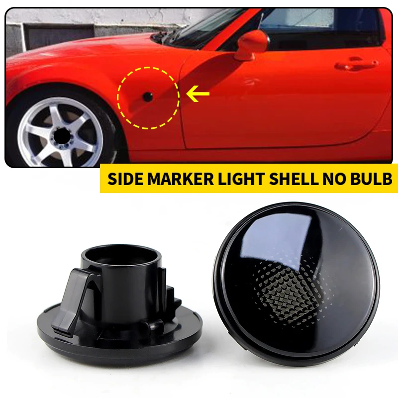 2PCS For Mazda MX5 MX-5 Mk1 Mk2 Mk3 1989-2015 NA NB NC OEM#:NH5251120C Side Marker Lights Lens Turn Signal Shells Housing Cover