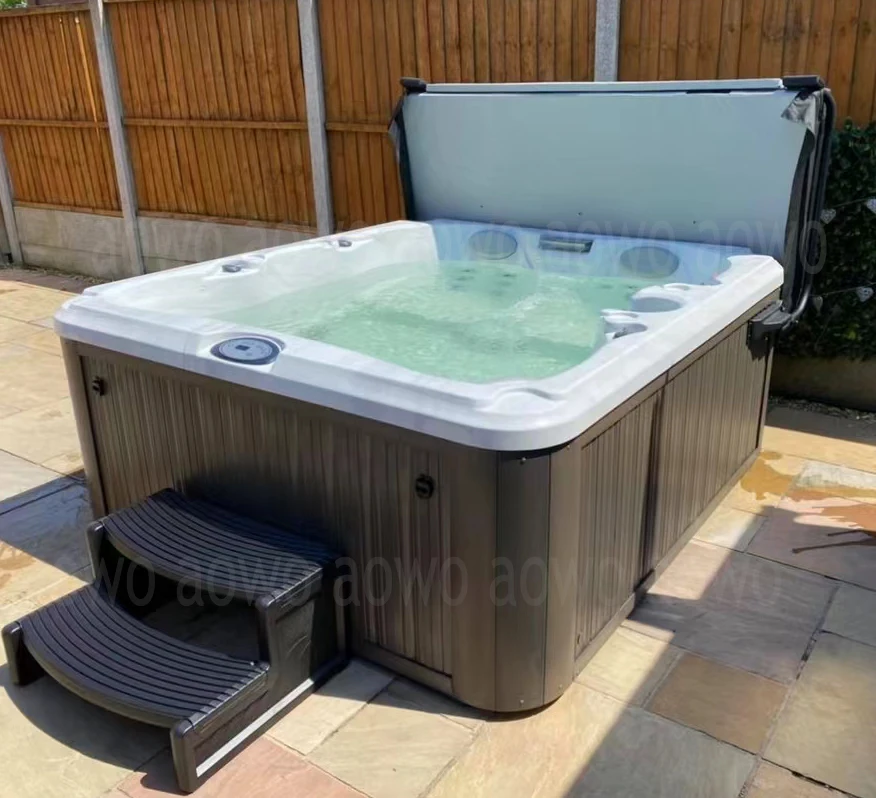 Lounge Relaxing Hot Tub Yacuzzi Spa Luxury Lighting Firbeglass Backyard Garden whirlpool Tub Swim Spa Ice Bath Cold Compressor