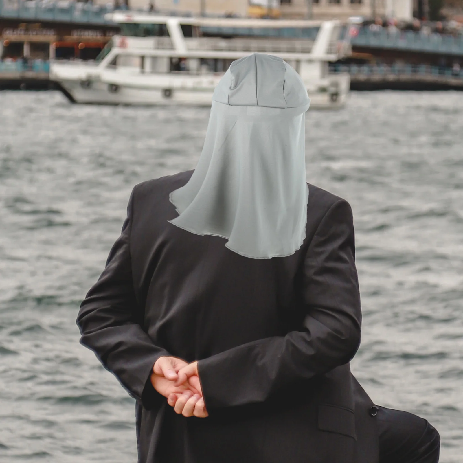 

2Pcs Breathable Headwear Hat Sun Protection Neck Flap Cover Long Tail Design Elastic Stretchy for Outdoor Fishing Hiking Camping