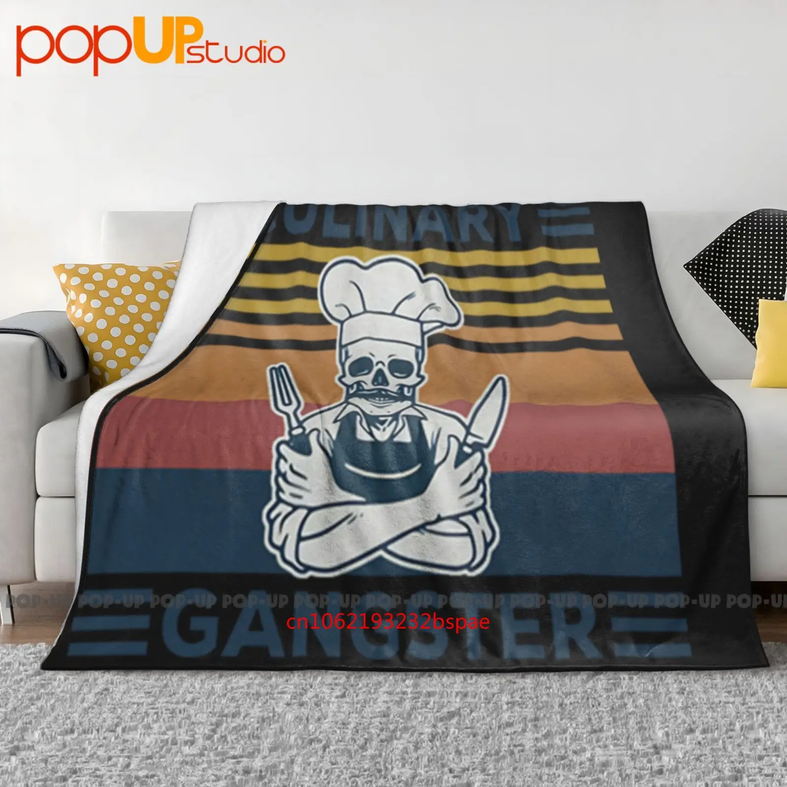 

Skull Chief Culinary Gangster Funny Cook Ultra-Soft Blanket Quilt Winter Sofa Cover Bed Covers
