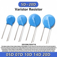 20PCS Varistor Resistor 05D 07D 10D 14D 20D 05D330K 220K 391K 431K 07D471K 10D471K 681K 10D101K 10D330K 471K 14D220K 20D431 821K