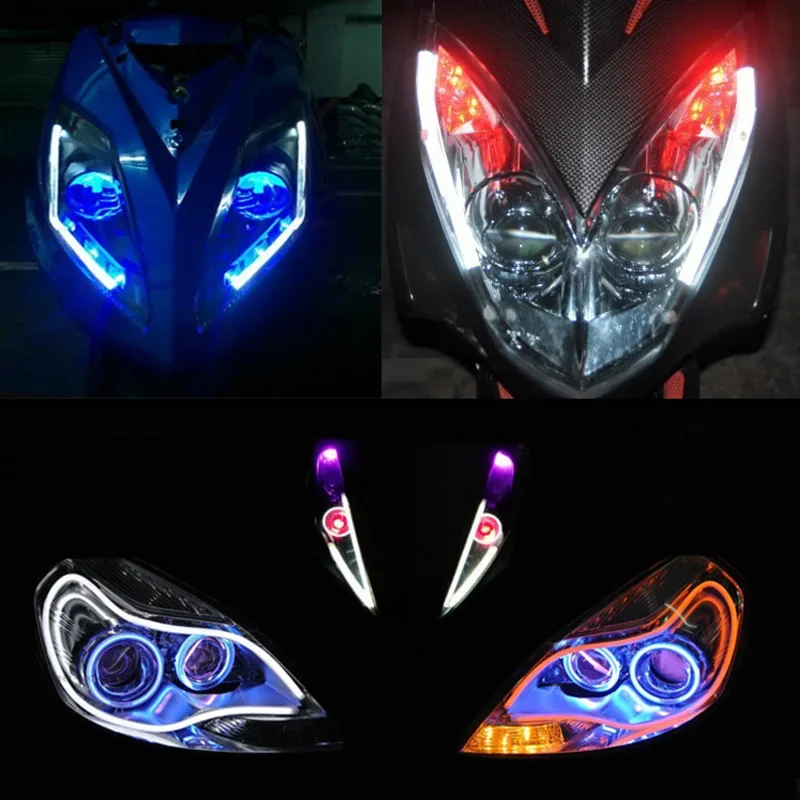 2pcs Universal Silica Gel Car LED Turn Signal Lamp Auto Daytime Running Light Lamp DRL Car-styling DIY Car Modification 12V