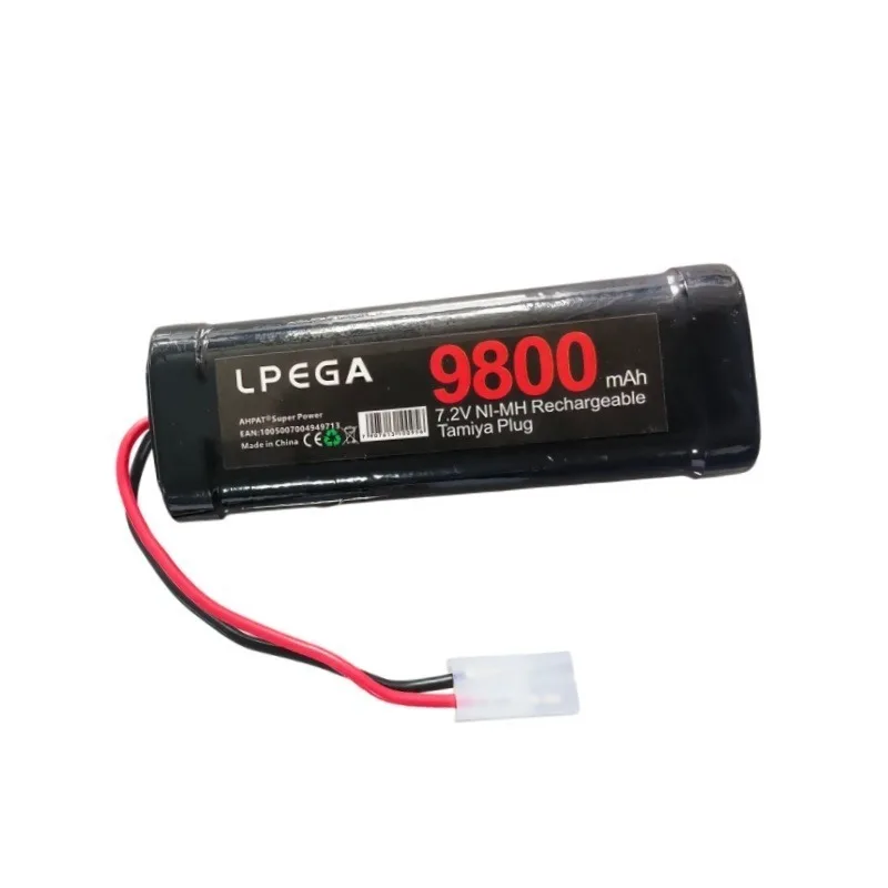 High Capacity Black 7.2V 9800mAh Ni-MH Battery Pack Rechargeable Batteries For RC Car Buggy Boat Tank Strong Output