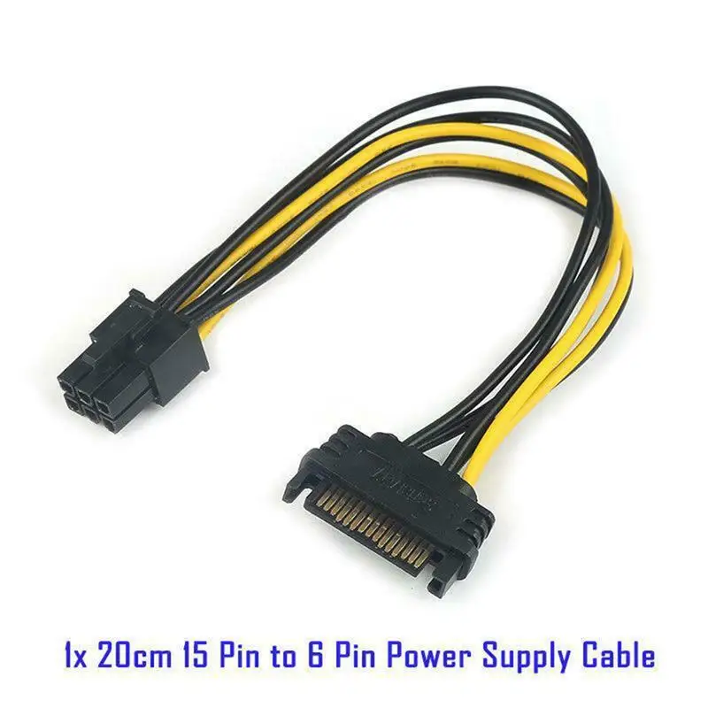 6 шт. PCI-E pcie Riser 009S Express 1X 4x 8x 16x удлинитель PCI E USB Riser 6-контактная карта адаптера SATA 15pin для BTC Miner