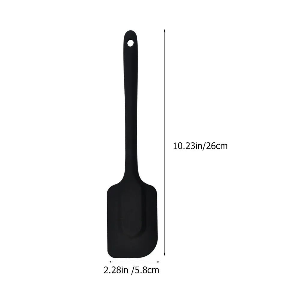 

2 Pcs Black Thickened Heat Resistant Silicone Spatula Ergonomic H Shaped Spreader Easy Cleaning Kitchen Tool Household