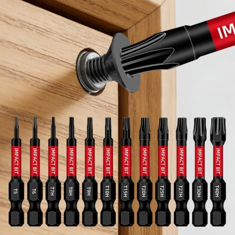 10 Piece S2 Strong Magnetic Drill Bit Set Impact Resistant for Power Tools Anti Rust Performance Ideal for DIY Repairs