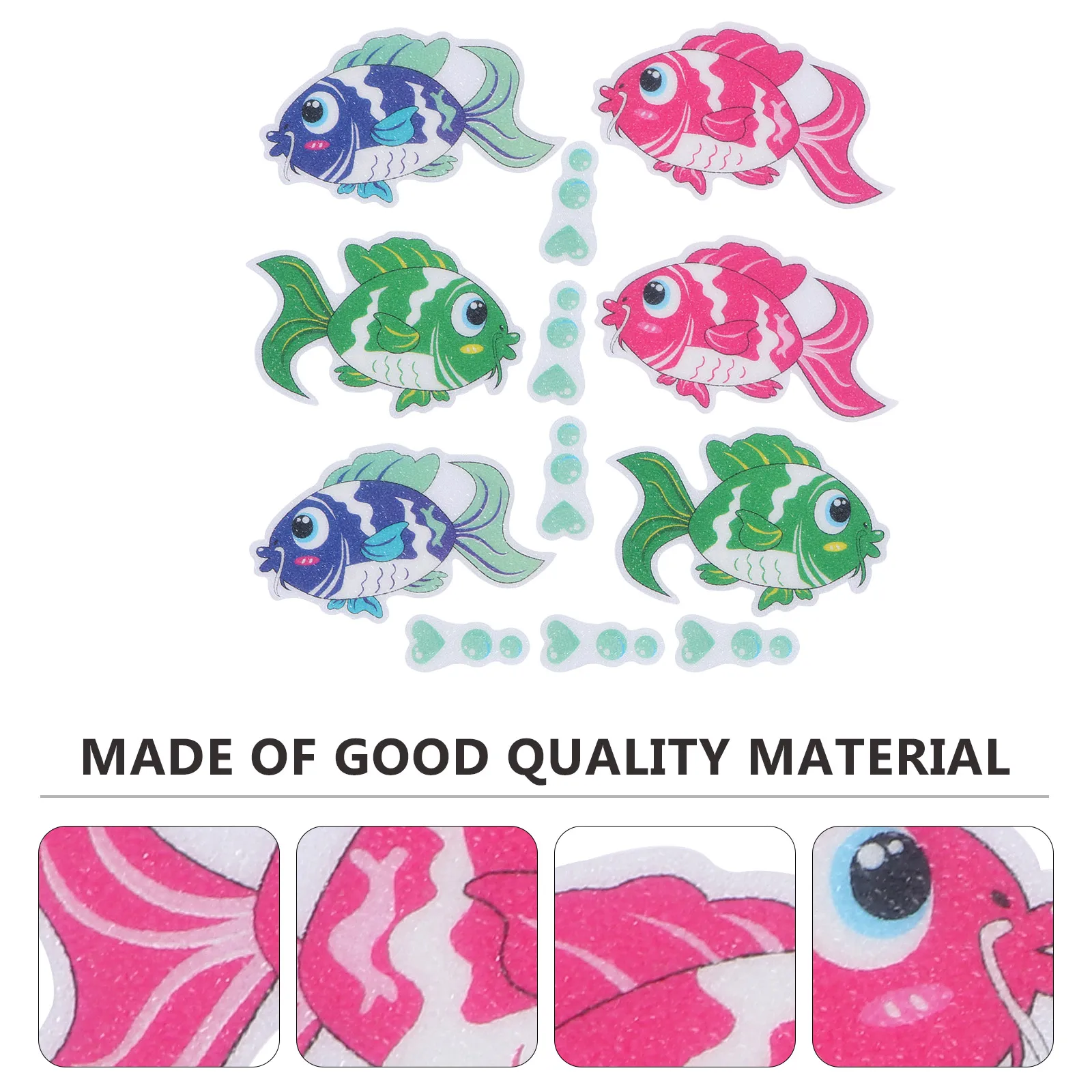 

8pcs Anti slip Stickers Cartoon Fish Design 10cm Bathroom Non slip Decals for Bathtub Shower Floor Tiles Kids Safety