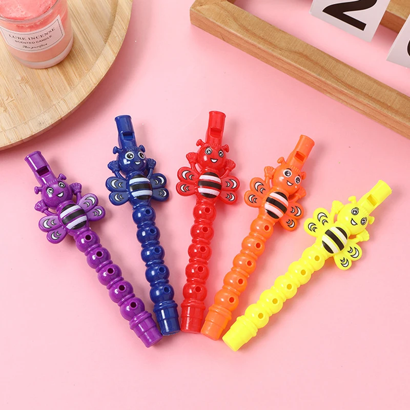 2 Stuks Cartoon Creatieve Fluit 5 Holes Mini Klarinet Mini Fluit Styling Cartoon Bijen Instrumenten Spelen Muziekspeelgoed