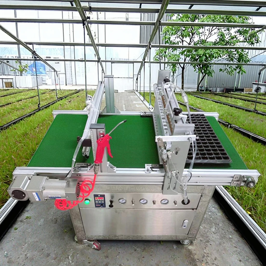 【Hot】Automatic Vegetable Seeder Seed Sowing Machine Tray Seeder Machine With Sprinkle Water Roller Seeder Vegetable and Flower