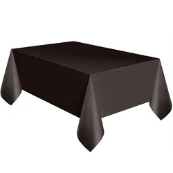 Large Plastic Rectangle Table Cover Cloth Wipe Clean Party Red White Black Tablecloth Covers for Birthday wedding christmas