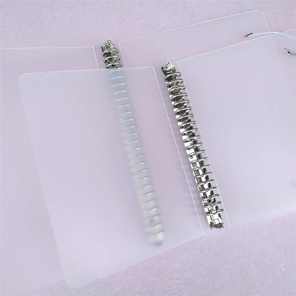 B5 Transparent Plastic File Folder Loose Leaf Round Ring Binder Document Organizer Sheet Protector Home Office Notebook Refill