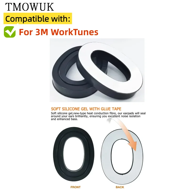 

Cooling Gel Earpads for 3M WorkTunes Headphones Headset Ear Pads Cushions Replacement TMOWUK