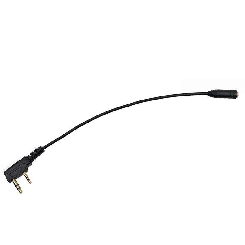 Excellent-2 Pin K1 To 3.5MM Female Audio Phone Earphone Transfer Cable For Kenwood TYT Baofeng UV5R 888S Radio