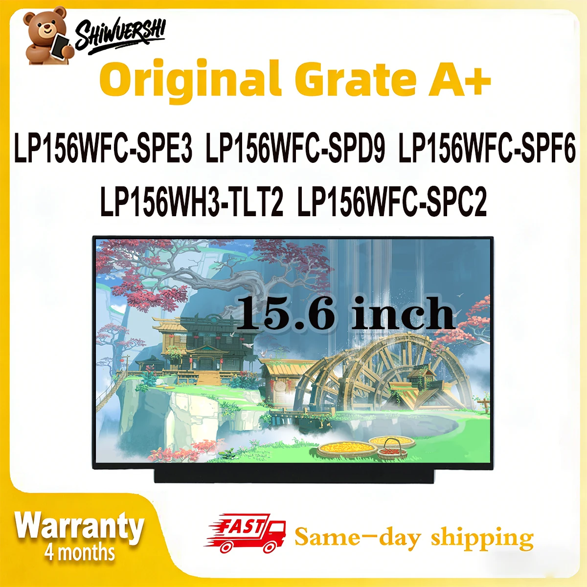 

Оригинальный новый тонкий ЖК-экран для ноутбука A + 15,6 дюйма LP156WFC SPE3 LP156WFC SPD9 LP156WFC SPF6 LP156WH3 TLT2 NV156FHM NY1
