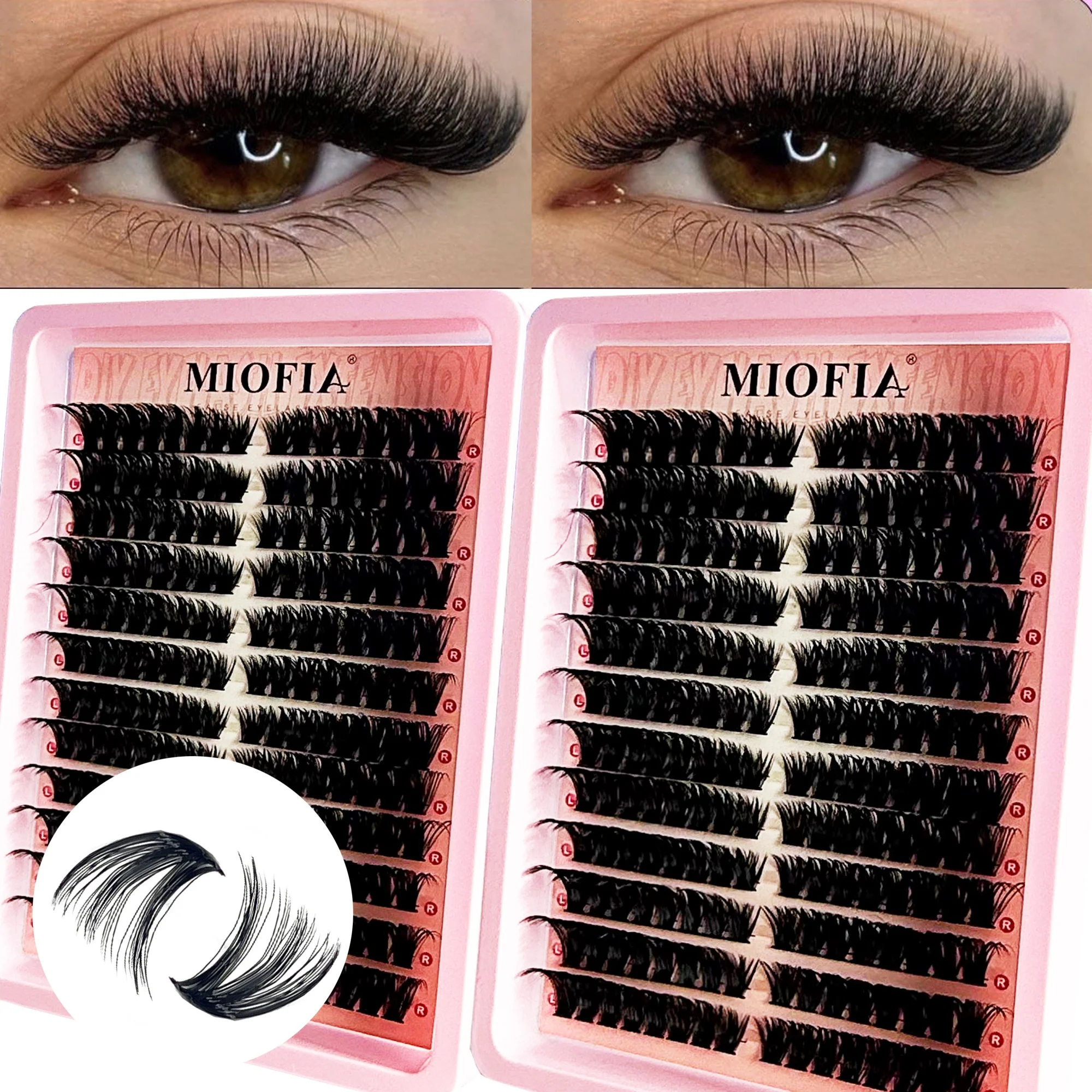 Nuevas Extensiones de Pestañas de 12 Filas, Pestañas de Gato en Racimos, Pestañas Individuales con Efecto Wispy, Voluminosas y Esponjosas, Pestañas en Racimos para Maquillaje DIY