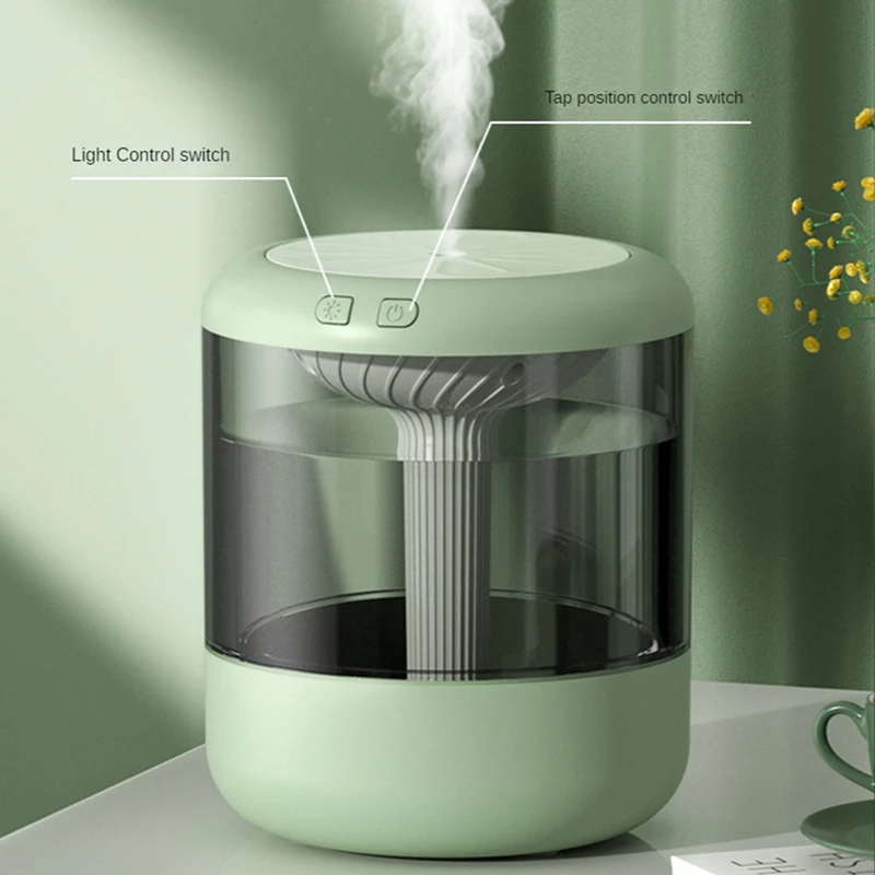 Mini humidificateur d'air portable de grande capacité, diffuseur d'huiles essentielles, brumisateur USB, chambre à coucher, maison, 1,2 l