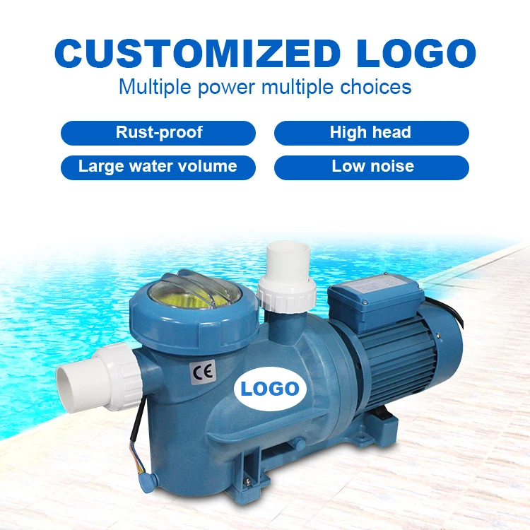 High Pressure Electric Variable Speed Pool Pump with 1hp 2hp 3hp Electric Motor Swimming Pool Circulation Water Pump