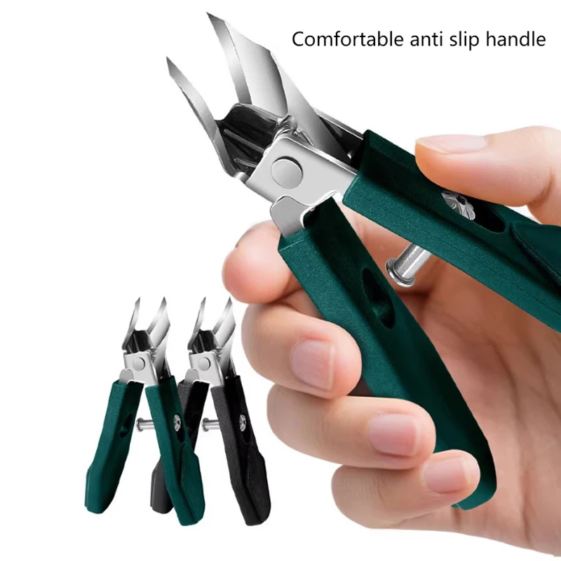 Large Opening Nail Clipper With Slanted Tip High-end Original Anti Splash Single Armor Groove Nail Clipper Thick Toenail Pliers
