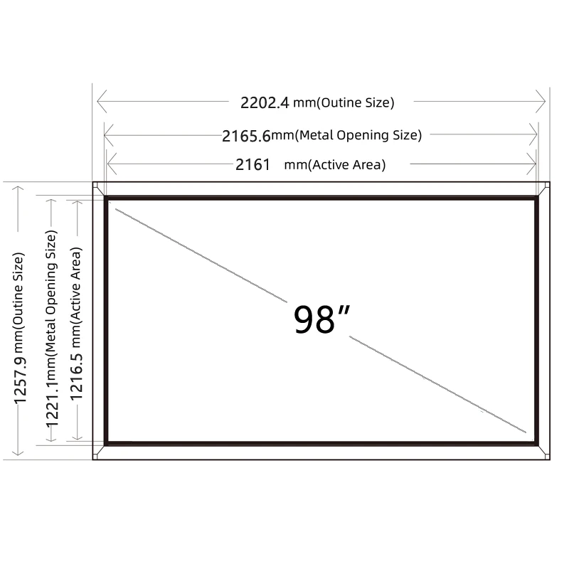 98 Inch IR Touch Frame, 98