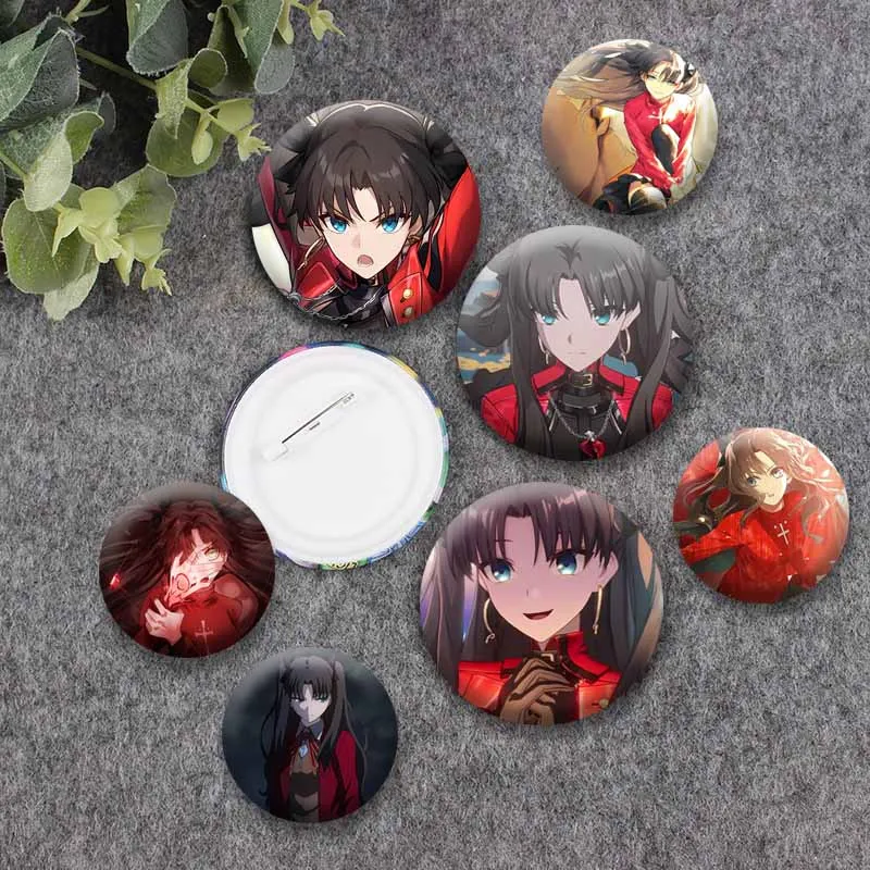 New Honkai Star Rail Rin Tohsaka Brooch on Backpack Accessories Anime Game Figure Lapel Pins Round Cartoon Badges Jewelry Gifts
