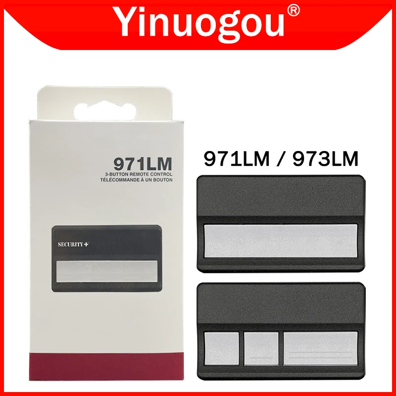 Chamberlain LiftMaster 971LM 973LM Remote Control Garage Door Opener 390MHz Rolling Code For Red Orange Learn Button Security+