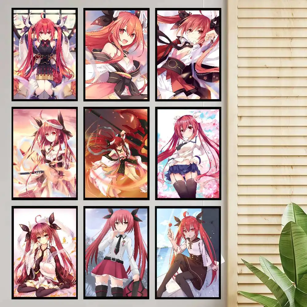 Anime DATE A LIVE Kotori Itsuka Poster Self-adhesive Art Room Entrance Restaurant Wall Decor Art Painting