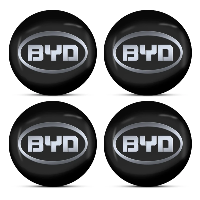 4Pc 56mm Car Wheel Stickers Center Hub Cap Car Emblem Badge Decal For BYD F3 I3 F0 F6 S6 S8 E5 E6 G3 G6 L3 S7 M6 Tang Song Qing