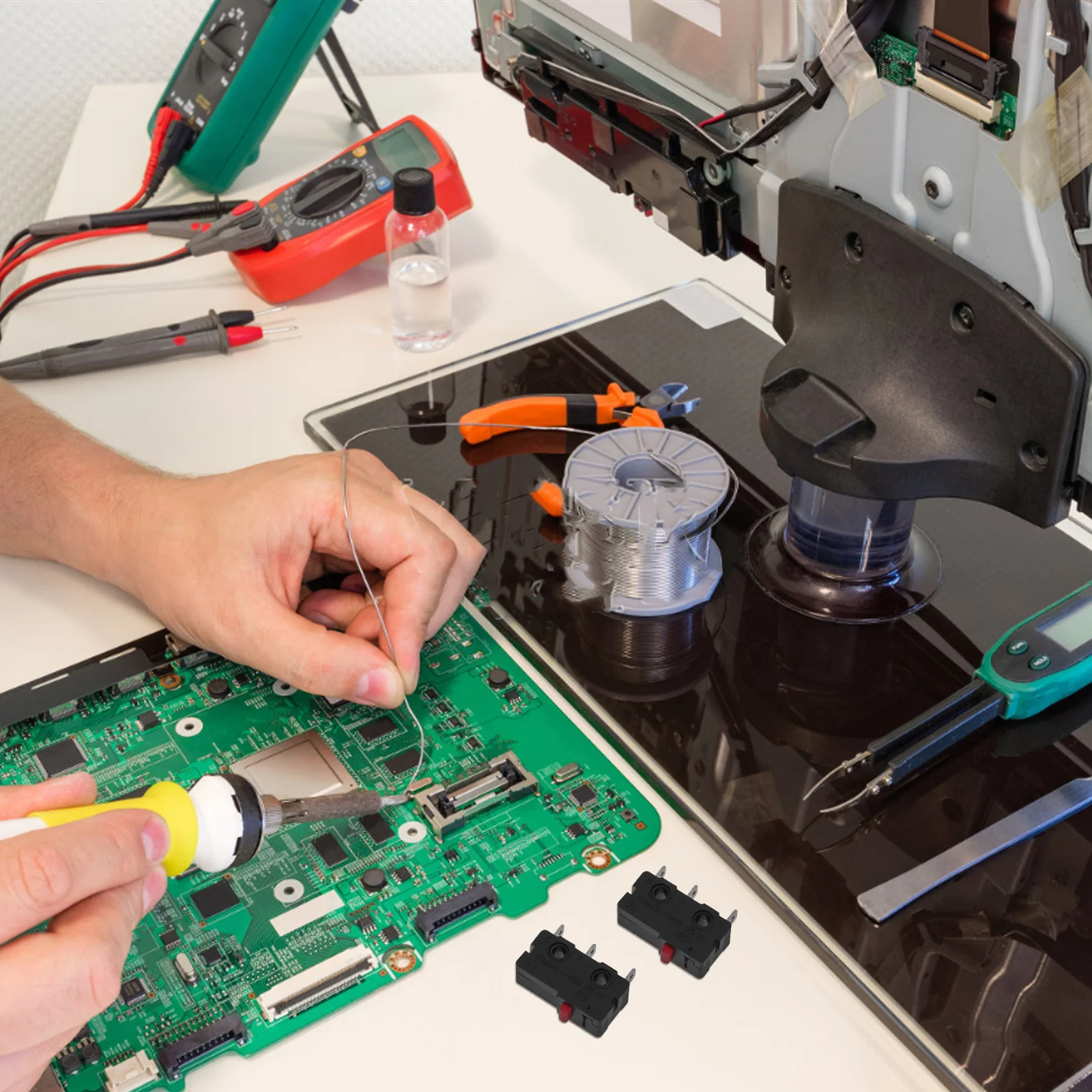 

10Pcs Micro Limit Switches Durable Appliance Part Easy Operation Long Lasting Performance Limit Switch Micro Switch