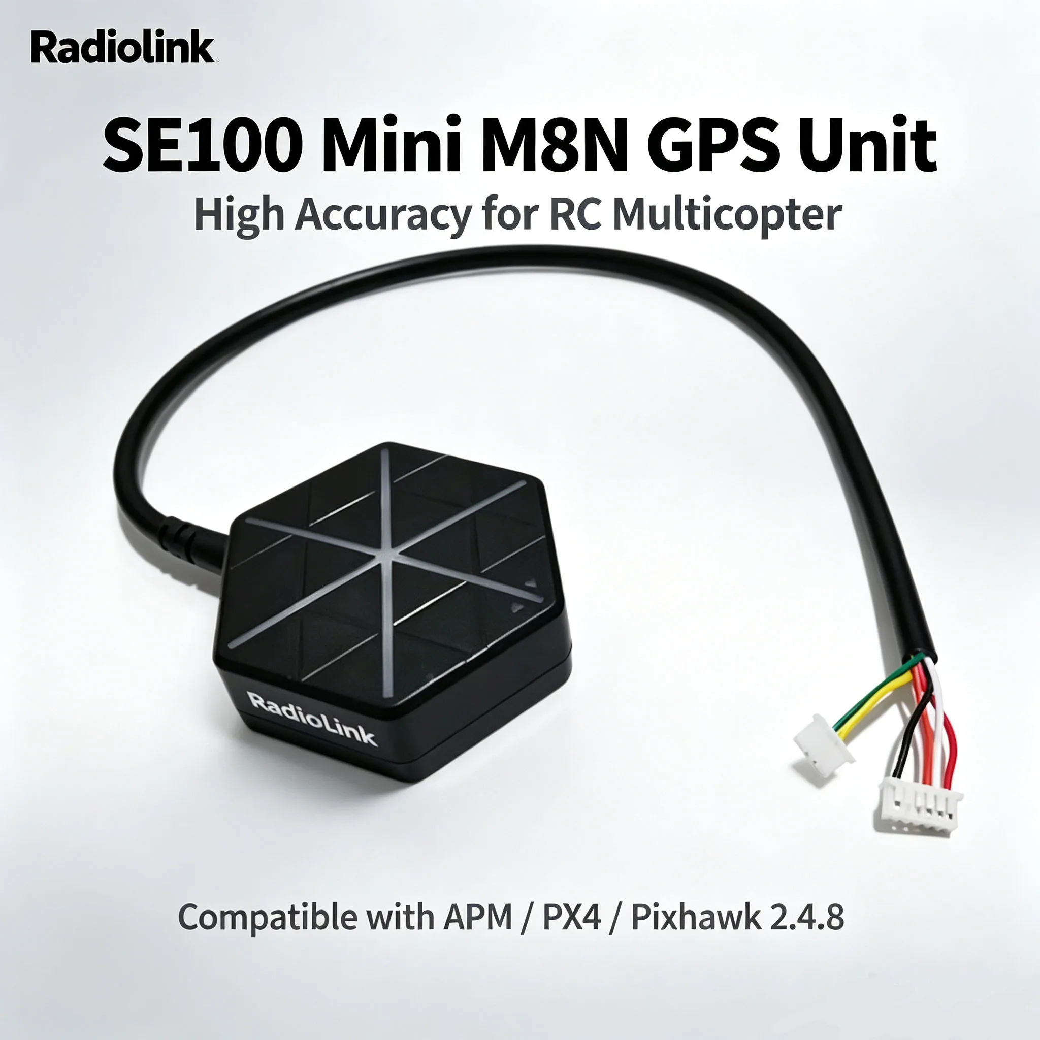 Radiolink SE100 Mini M8N GPS Unit High Precision Positioning Module Fit APM PX4 Pixhawk 2.4.8 RC Racing Multicopter Accessories