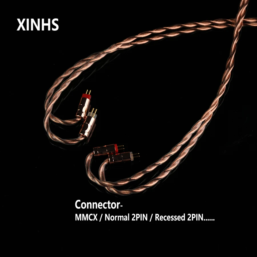 

XINHS M09 4-core high-resolution Hi-Fi Headphone Upgrade Cable 7N OCC and silver plated Conductor