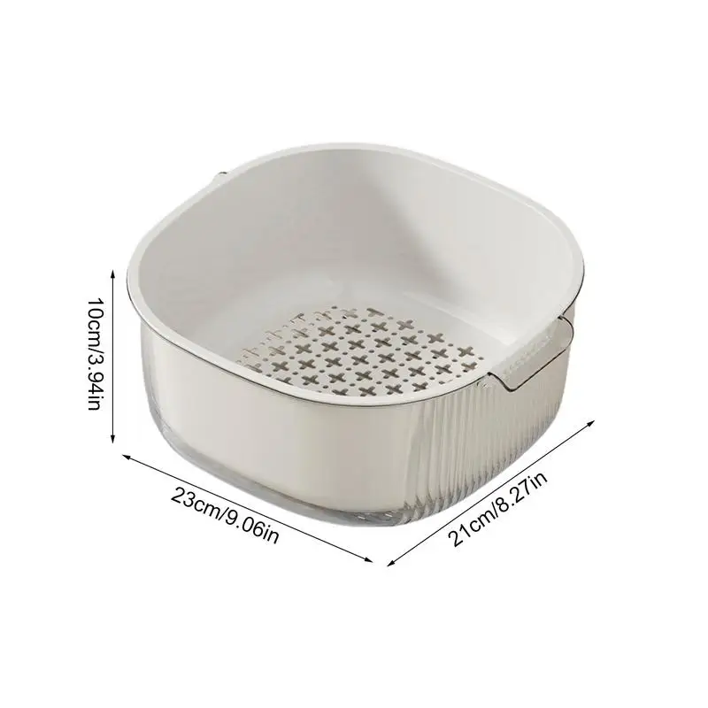 Fruit Strainer Bowl Household Kitchen Draining Basket Portable Dishwasher Safe Colander Thickened Food Strainers For Storage