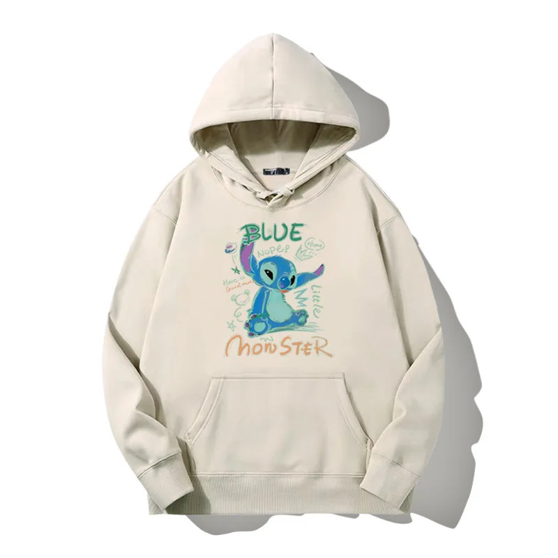 Stitch Anime Couple Sweater Autumn Disneyland Loose Cartoon Hooded Student Coat