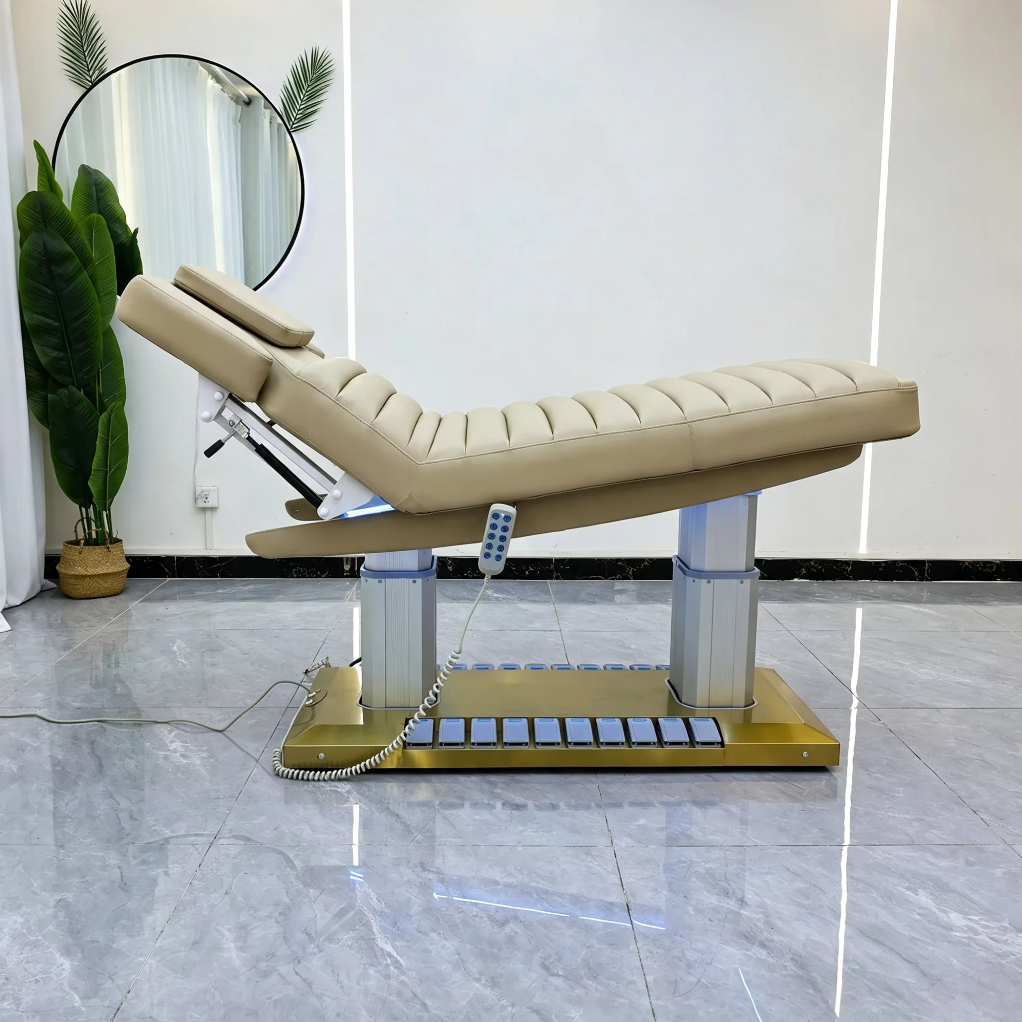 Electric Massage Table Beauty Facial Bed Adjustable Spa Lash Bed Lightweight for Salon Shop