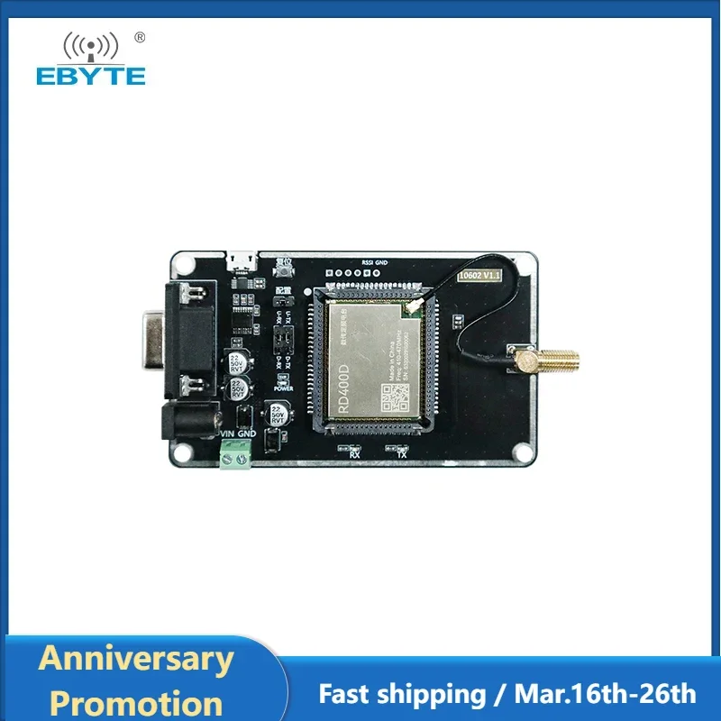 Data Transmission Radio Module Test Kit 410-470MHz RS232 EBYTE RD400D-TB 30dBm 5.6KM With USB Interface Easy to Develop