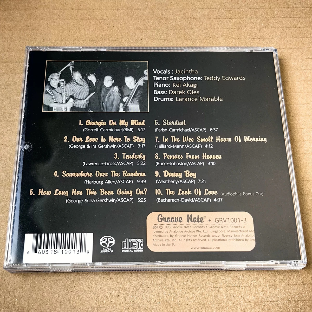 

Jazz Jacintha Music CD Here's to Ben Album Georgia On My Mind Music Record Cosplay Walkman Car Soundtracks Box Party Music Gifts