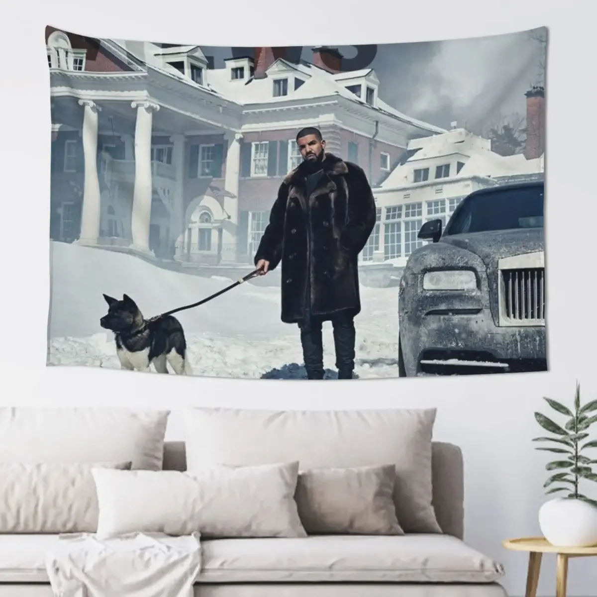 

Drake with Dog Views Tapestry Decorations For Room Bedrooms Decor Bedrooms Decorations Bedroom Decor Aesthetic Tapestry