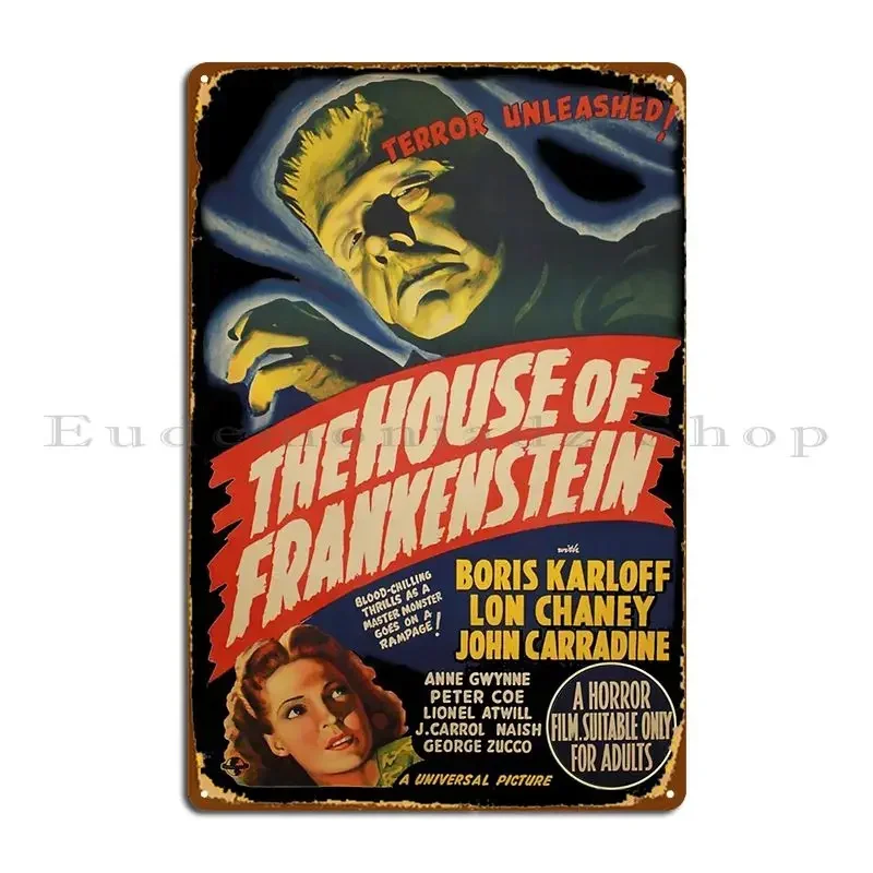 Vintage Frankenstein Metal Sign Plaques Poster Cinema Garage Cinema Customize Tin Sign Poster