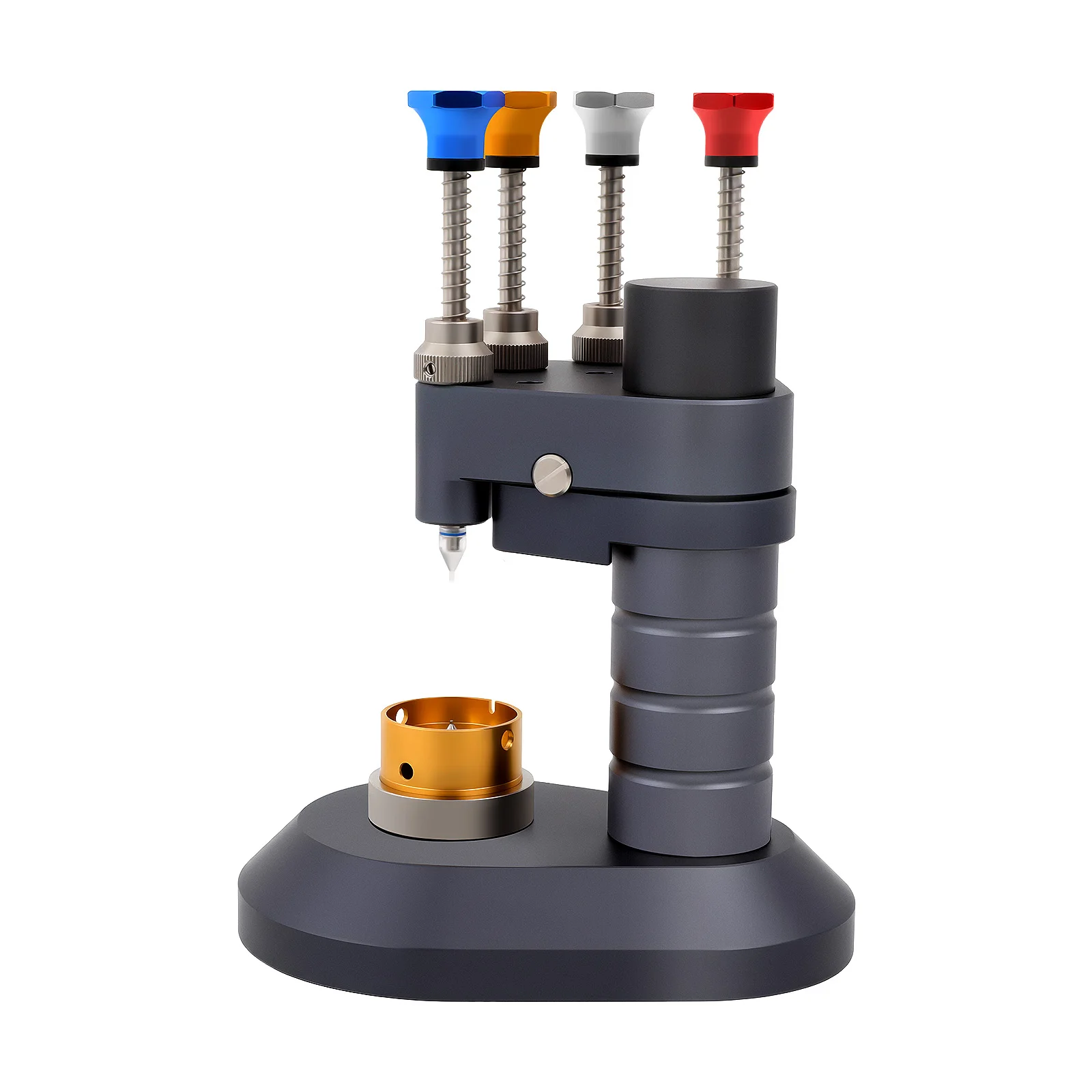 4-Pin Watch Hand Installation Tool Precision Press Fit Setter Watch Repair Tools for 2035/2824/3135 Movements w/ 4 Steel Tips